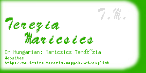 terezia maricsics business card